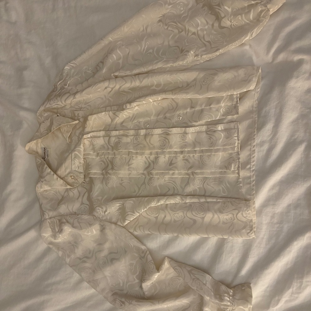 Vintage blouse Button up dress shirt blouse